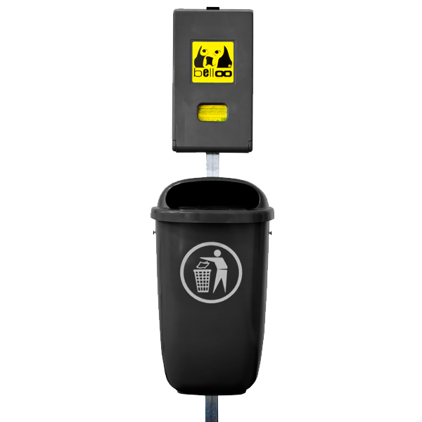 Diverse Kleuren kunststof afvalbak 50 ltr. met dispenser Belloo-Boxx